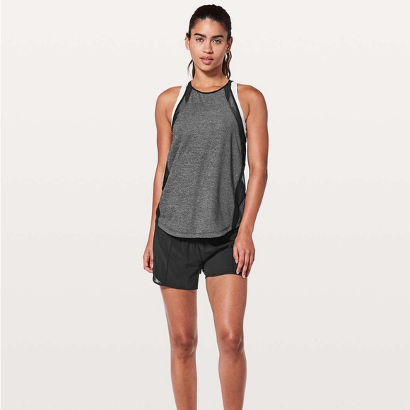 Excellent Condition Lululemon Run Off-Route Tank Heathered Black / Black | Light - Picture 7 of 8